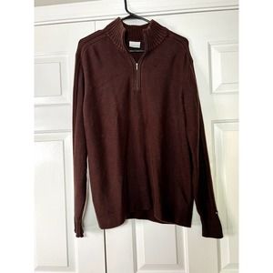 Columbia Quarter Zip long sleeve sweater size large